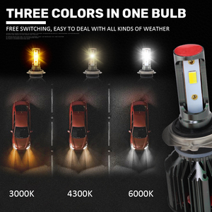 2019พลังงานสูงรถโปรเจคเตอร์ไฟหน้า LED ที่มีการออกแบบเย็น Z8ลำแสงเดียว Hi ต่ำไฟ Led รถสามสีในหนึ่งหลอดไฟ - Product Image 3