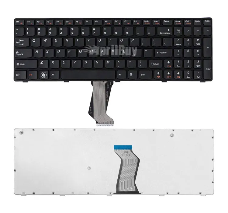 Nuevo teclado portátil de reemplazo para Lenovo Z570 Z575 B570 B575 V570 serie negro nos diseño