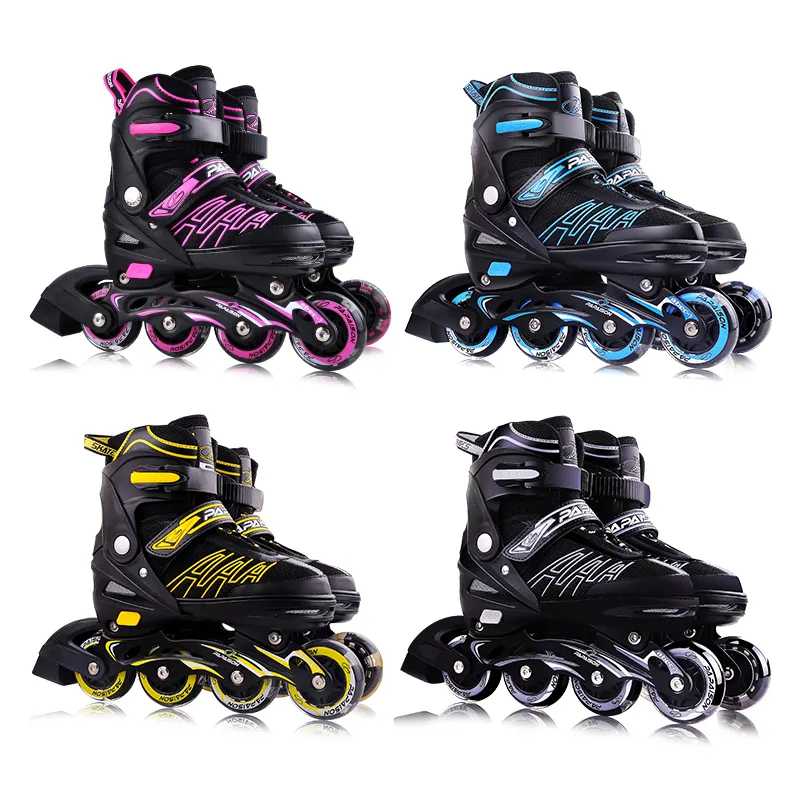 Patins à roulettes avec rapport CE, patins en ligne, couleur rose, rouge, noir, bleu, enfants, taille adulte, vente en gros