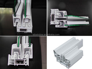 Simples design da grade de janela de ferro duplo vidro da porta interior, porta de correr