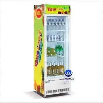 Refrigerador de botella comercial con pantalla de puerta de cristal, 360L