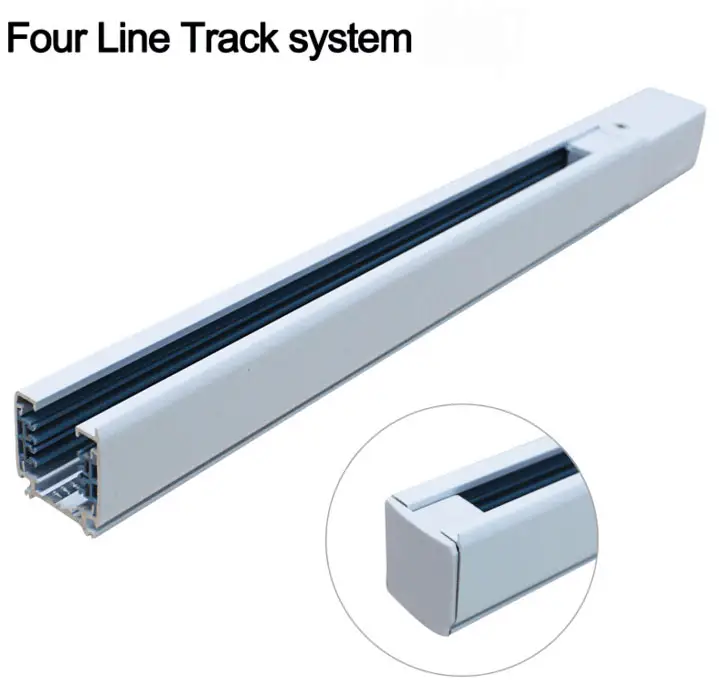 Beleuchtung Schienensystem zubehör 1 Meter 2 Drähte Aluminium Schienenlicht Schiene, LED-licht schiene