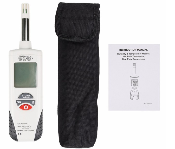 HTI 2023 HT-350 2% RH accuracy Humidity Meter temperature and humdity monitor air quality meter hygr
