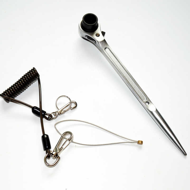 Ratcheting Podger Spanner Scaffolding Tools Safety Lanyards Belt Set Leather