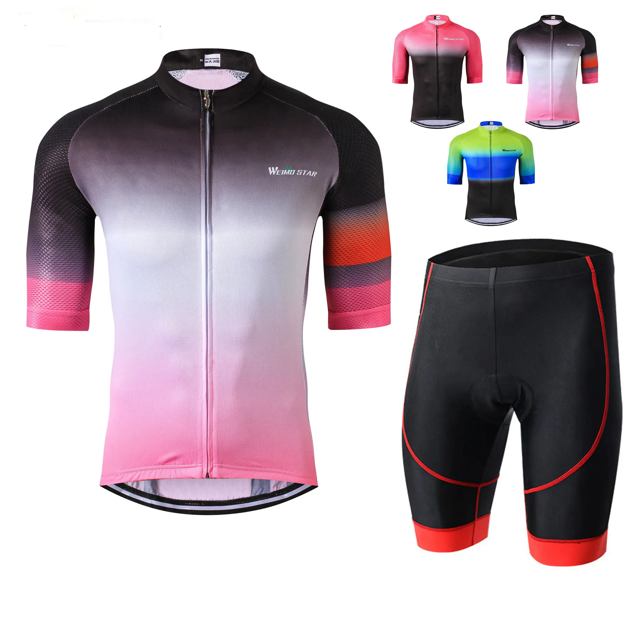 Pro Team Manufacturer Bicycle Clothes Wholesale Short Sleeve Cycling Jersey Set Men Bib Shorts mtb Road Bike Jersey Kits