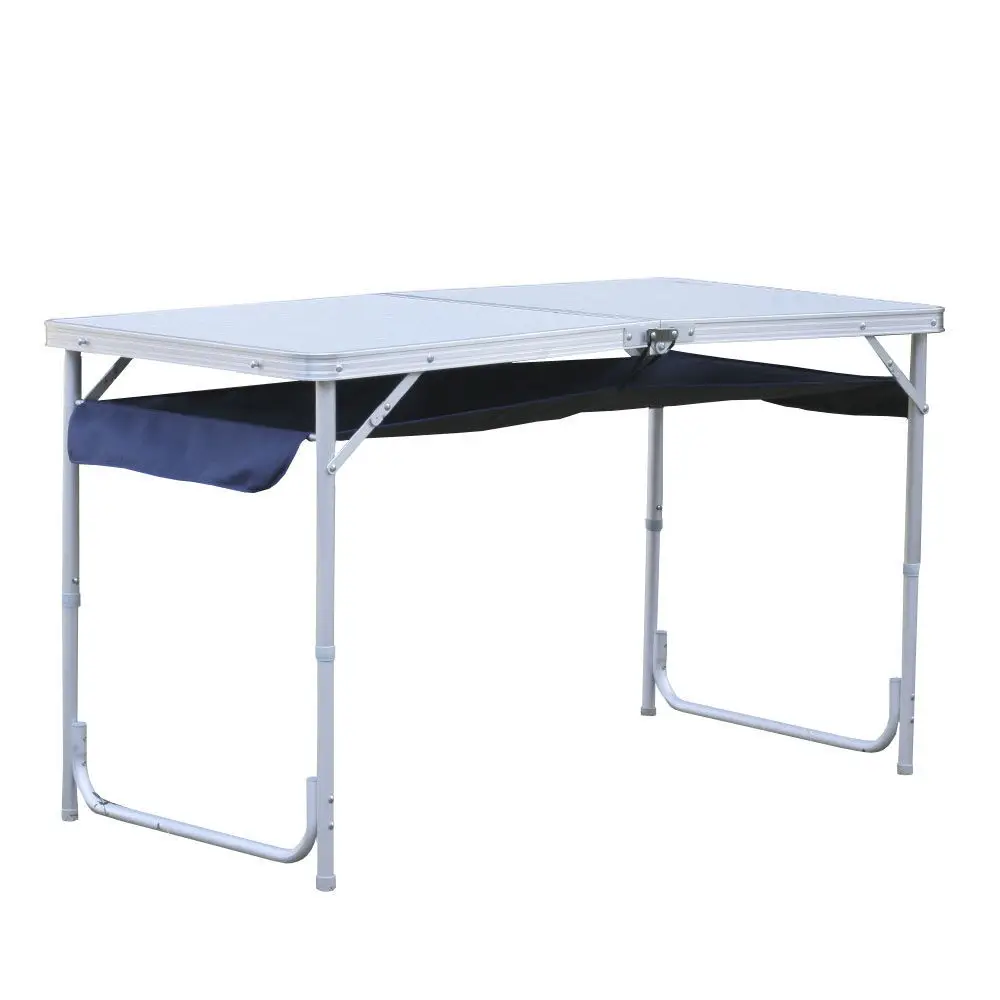 Pandaman 120*60*70cm length portable light weight 2 person dimension fold up aluminum camping table for picnic