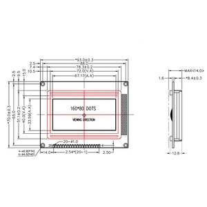 TCC 160x80 Display grafico modulo LC7981 Controller scheda Lcd schermo che può sostituire W160-6 EA - Product Image 5