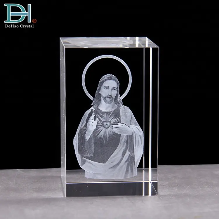 Pujang Dehao — Image de jésus gravé au Laser 3D, Cube en cristal, prix d'usine, nouveau