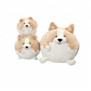 ตุ๊กตาหมาป่ายัดนุ่นรูปสัตว์ขนนุ่มของเล่นรูปฮัสกี้