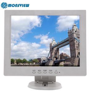 Monitor cuadrado de 12 pulgadas, pantalla LCD de escritorio, monitor de ordenador para cámara CCTV PC con VGA HDMIed RCA BNC USB AV