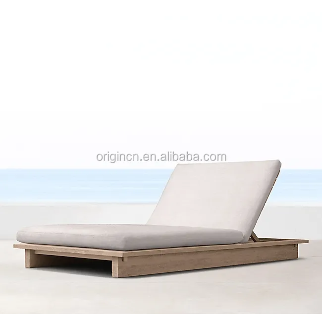 Chaise de soleil en bois massif, pièces de meubles en teck, usage extérieur, prix incroyable, offre spéciale