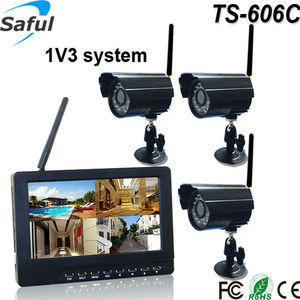 Digital drahtlose cctv kamera sicherheit system, SD Card Recording mit 7 Inch LCD Monitor, 3 Long Range Night Vision kamera - Product Image 2
