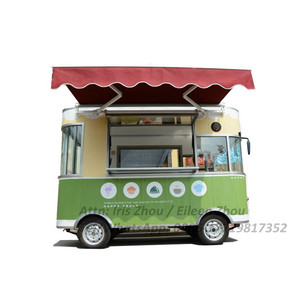 2025 Electric Food Truck Restaurant with Full Kitchen Street Food Cart for Selling Ice Cream Coffee Mobile Breakfast Kiosk