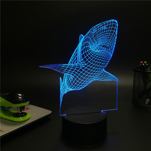 Nieuwe 2017 kinderen Dag Gift 3D LED USB Lamp Onderwater Wereld vis Walvis Cetacea Visuele Kleuren Nachtlampje Kind Tafel Geschenken Speelgoed - Product Image 4