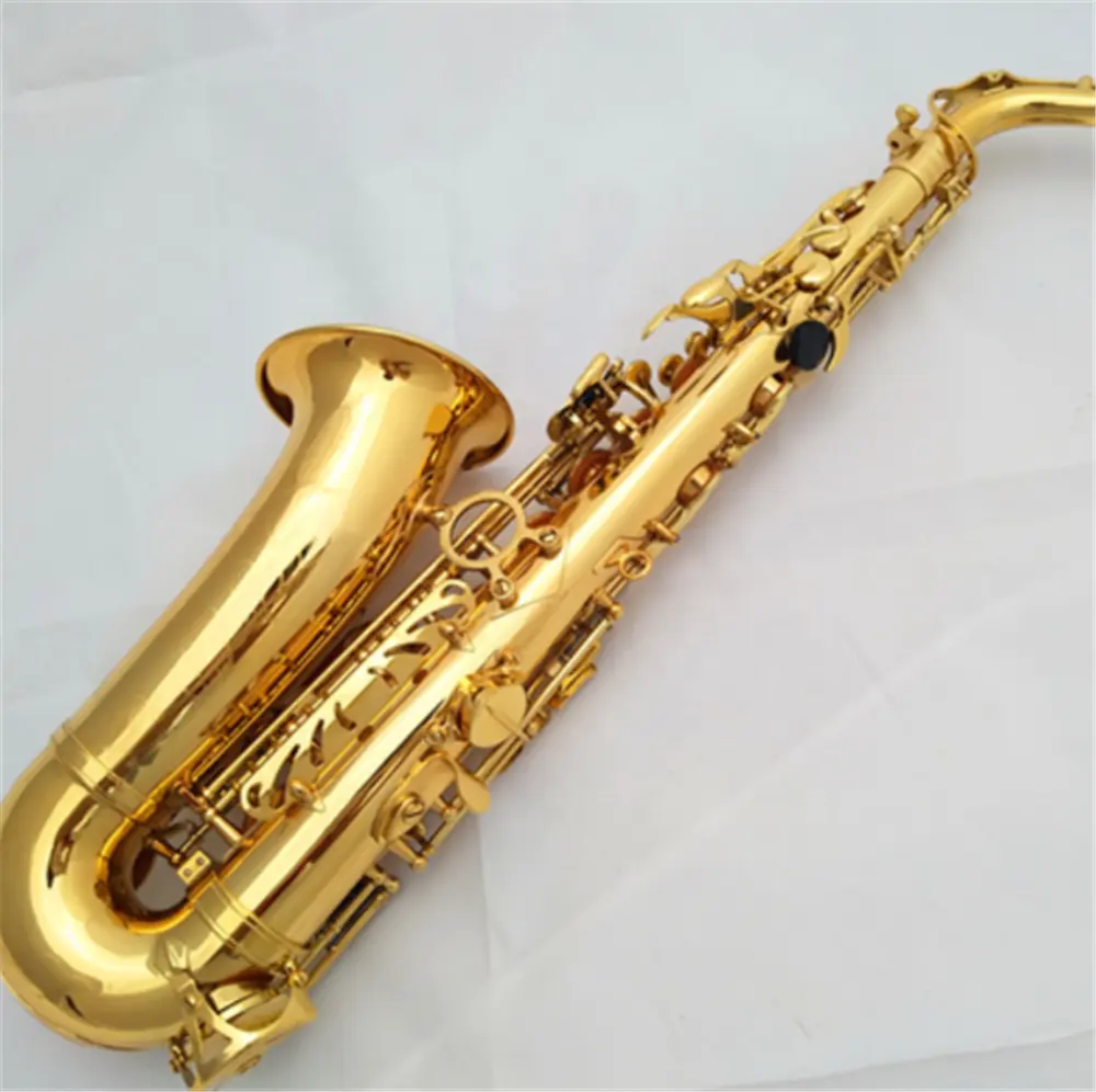 Alto Eb Ton Saxophon Lack Gold Saxophon zum Spielen von Anfänger Performance Musik Instrument Großhandel