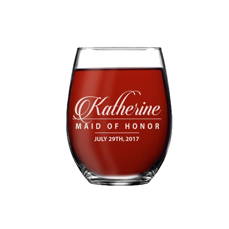 Copas de vino sin tallo, copas de vino con logotipo personalizado de alta calidad, sin vástago, venta al por mayor