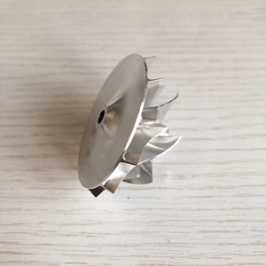 <span class=keywords><strong>GT15</strong></span>-25 433256-0003 37.91/49.00mm 6 + 6ブレード高性能ターボフライス加工/アルミニウム2618/466501/471用ビレットコンプレッサーホイール