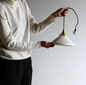 Simig Lighting Vintage Brass Ceramic Bedroom Art Decor Creative <strong>Small</strong> Japanese <strong>Style</strong> Living Room Pendant <strong>Lamp</strong> - Product Image 5