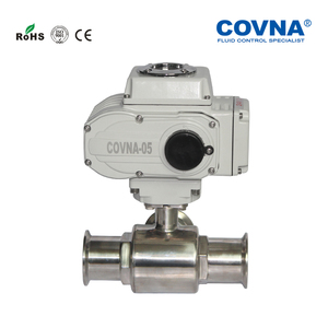 COVNA ומונעת חשמלי שסתומים 3 דרך מזון כיתה סניטרית נירוסטה הממונע כדור Valve