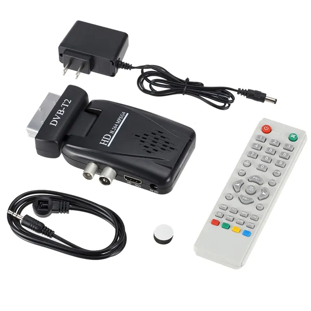 Digital TV Scart sintonizador DVB-T Mini receptor Freeview
