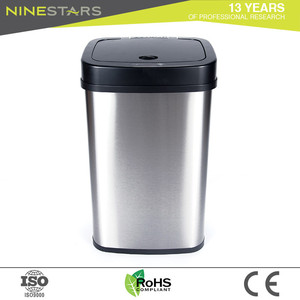 Ninestars ถังขยะแบบมีเซ็นเซอร์,ถังขยะไม่มีกลิ่นสีแดงขนาด15ลิตร - Product Image 2