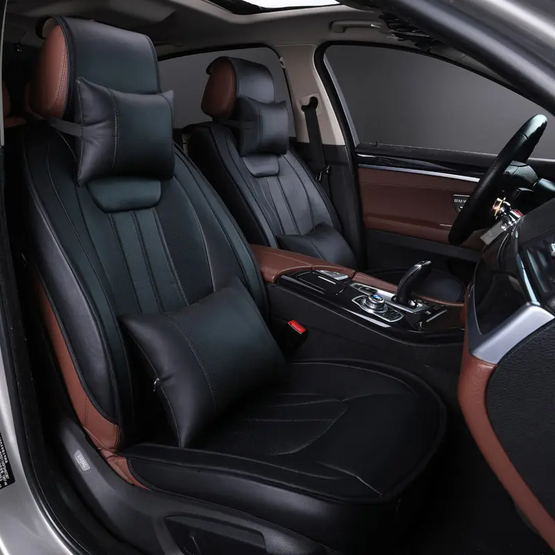 أغطية مقاعد السيارة-جانبية عصرية باللون الأسود/الرمادي