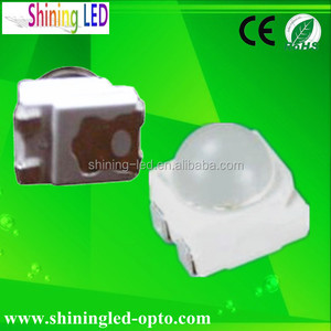 0.18W PLCC-4、60度の視野角3527 SMD LED 3528、レンズ付きイエローアンバー590nm 595nm