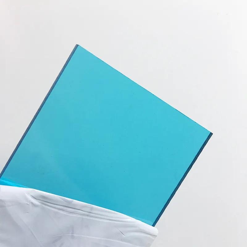Feuille solide polycarbonate 8mm polycarbonate bleu