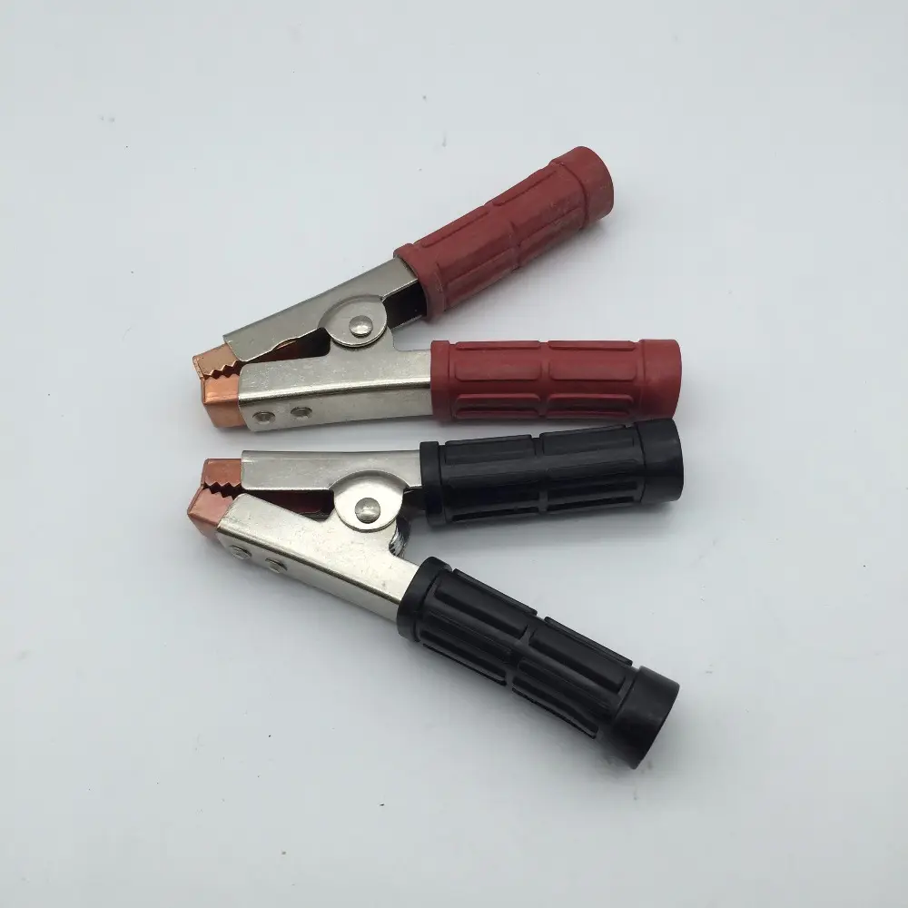 2 Pz Nero Rosso Metallo Clip di Batteria Per Auto Coccodrillo Coccodrillo Test Morsetto