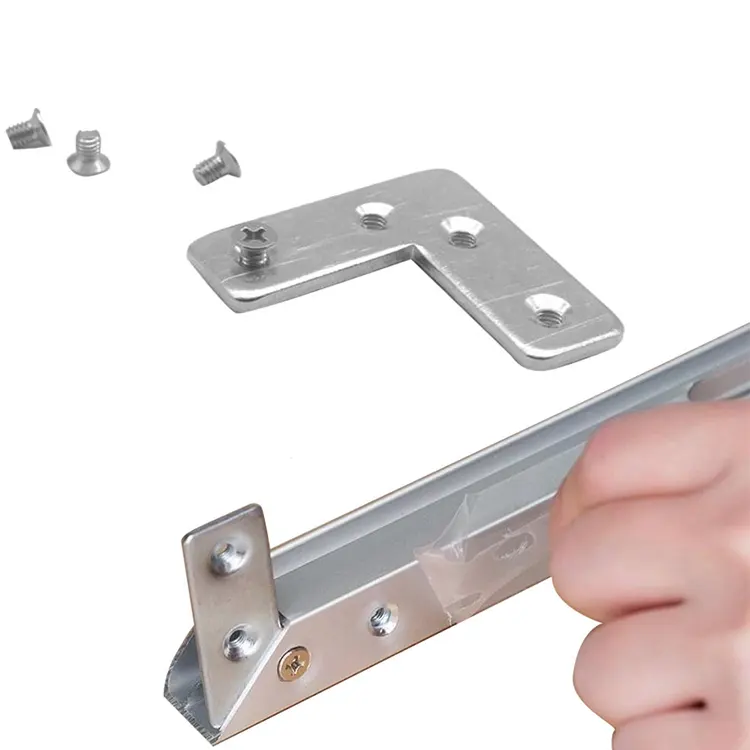 Profili in lega di alluminio porta in vetro e angolo della finestra codice in metallo cassetto dell'armadio angolo codice di mobili hardware raccordo connettore