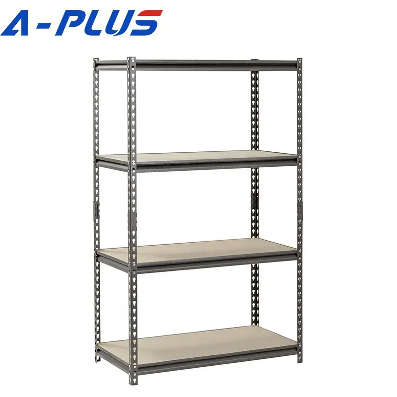 Iron Warehouse Shelf/Slotted Angle Steel Rack Shelf/Angle Metal Rack