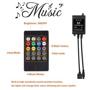 12V Dancing Music Sound Activated RGB LED Controller <strong>Light</strong> Strip RF 20 Key Remote <strong>Control</strong> - Product Image 2