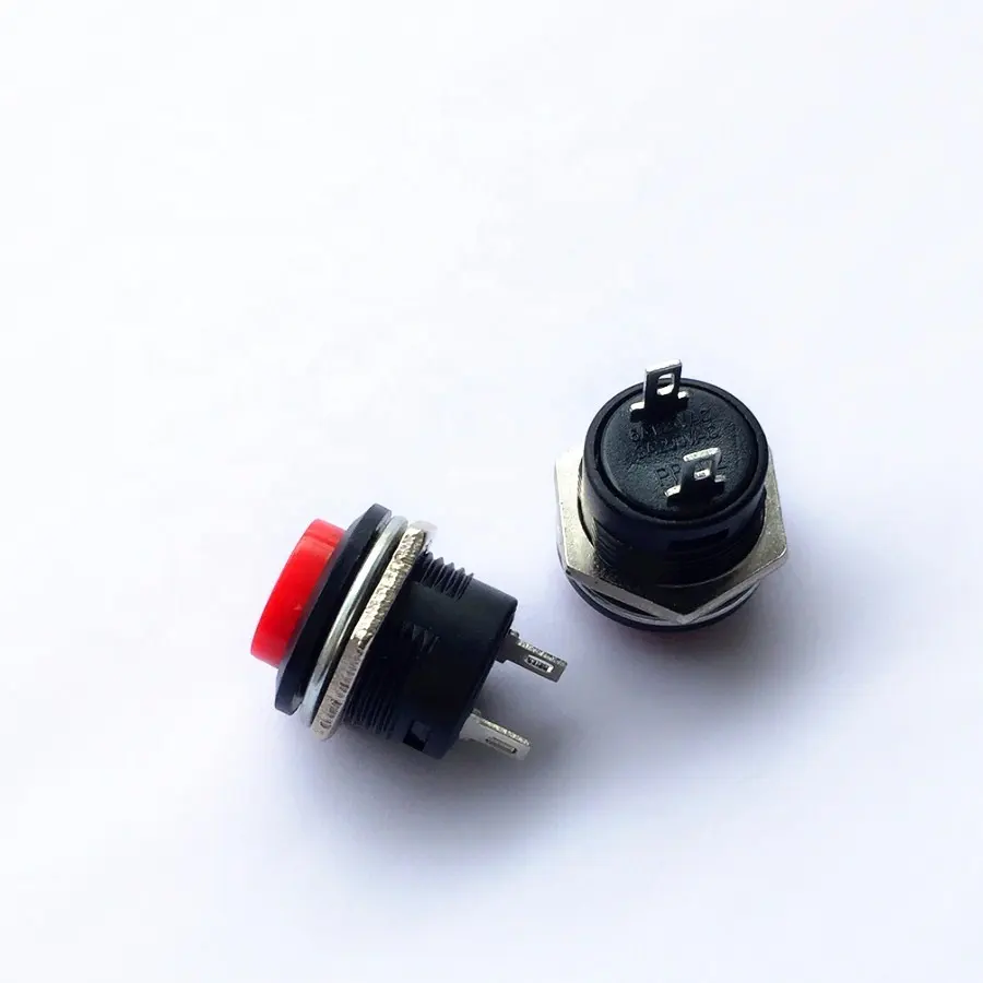 PB-02 Plástico Redondo Botão Interruptor Com Pernas 2 R13-507 Push