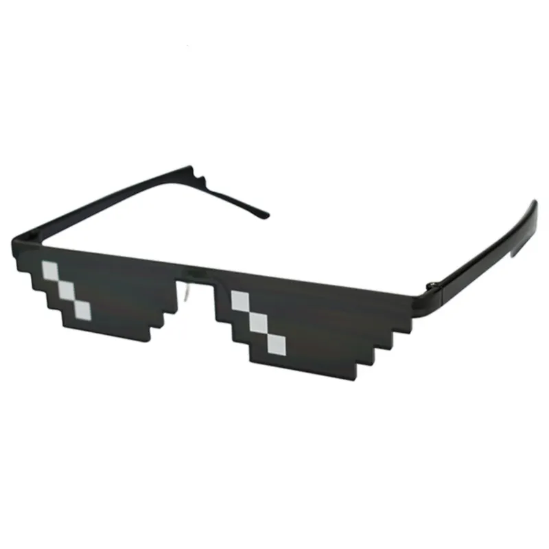 Очки 8 бит MLG пиксельные солнцезащитные очки для мужчин и женщин Брендовые очки Thug Life для вечеринки мозаичные винтажные очки