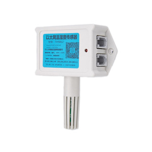 Puerto Ethernet con Sensor de temperatura y Humiditu compatible con protocolo Modbus TCP/UDP/SNMP, dos interruptores de adquisición - Product Image 1