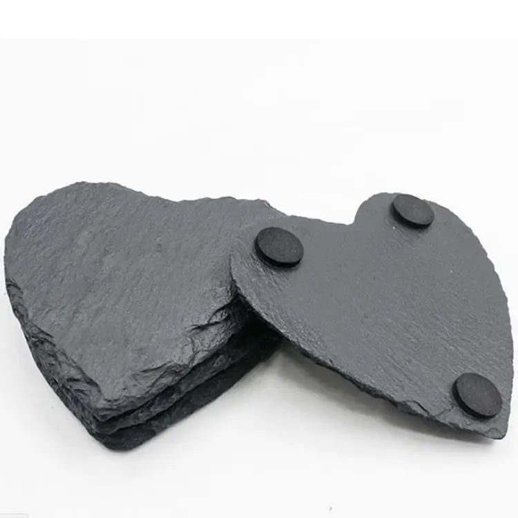 Đá Tròn Cho Bộ Đồ Ăn Bàn Thủ Công Tự Nhiên Handmade Coaster Bán Buôn Slate