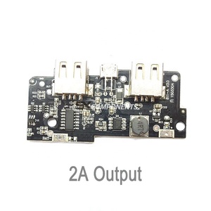 5V 1A2Aパワーバンク充電器モジュールステップアップブースト電源充電<span class=keywords><strong>PCB</strong></span>回路基板DIYデュアルUSB出力LEDパワーバンク