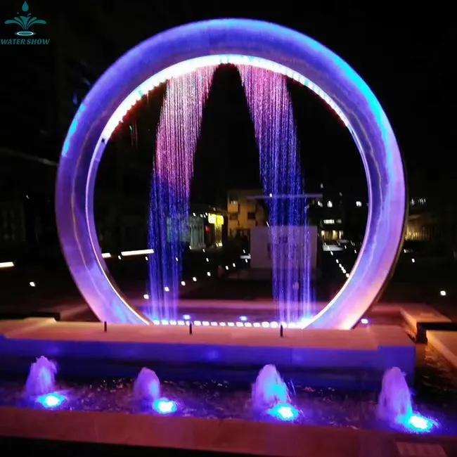 Musik Tanzen Wasser Brunnen Glas Wasserfall Innen Mit Programmierbare Wasser Vorhang