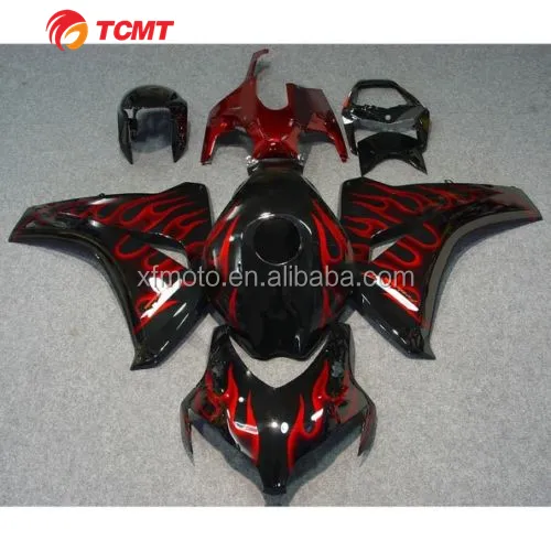 TCMT XF-4004-08 Black Red Carenagem Kit Para Honda CBR 1000 RR CBR1000RR 08-11 09 10 INJEÇÃO 8A