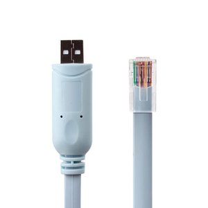 Blue <strong>USB</strong> <strong>to</strong> RS232 RJ45 Serial Cable Flat Network Cable - Product Image 2