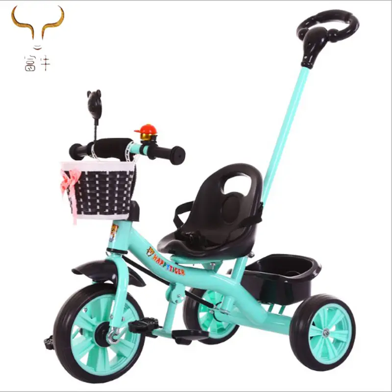 Carrinho triciclo para crianças de 1-6 anos, carrinho de brinquedo com pedal para crianças e bebês