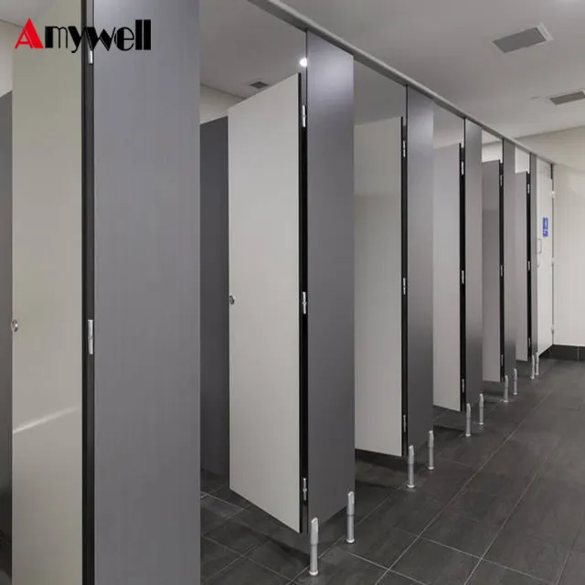 CE certificates waterproof compact laminate phenolic resin hpl shower cubicle for gym public place