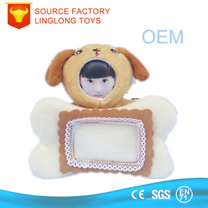 Gefüllte Hund Cartoon Welpe Diy Spiegel rahmen Mini Foto rahmen Plüschst änder Lange Ohren Hund Plysch Foto rahmen Hersteller - Product Image 5