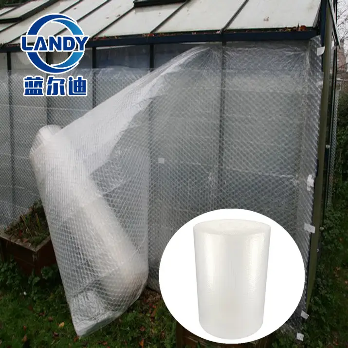 Aislamiento de lámina de plástico de burbujas para invernaderos y sala de cultivo, película de burbuja de aislamiento de papel de burbuja de aluminio tempshield