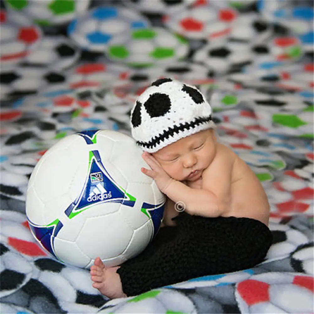 Traje de bebé foto fotografía Prop de punto de ganchillo Beanie mono sombrero