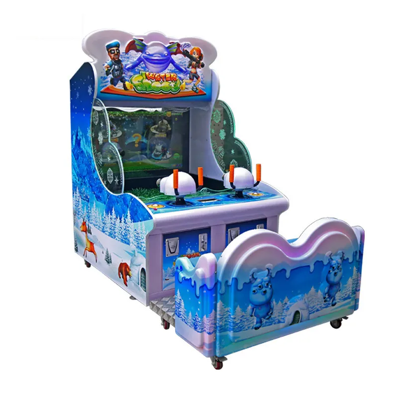 Pistola de agua para niños, máquina de juegos arcade electrónica de simulación de disparo, parque de atracciones operado por monedas