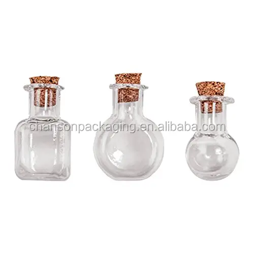 Handmade pequenas de vidro vazio frascos mini desejando garrafa com rolha