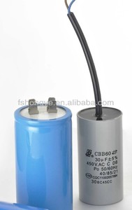 CBB60 1-100uf <span class=keywords><strong>450V</strong></span>交流电机启动电容器，适用于各种应用，包括洗衣机高效电容器