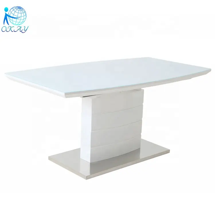 MDF verre table extensible