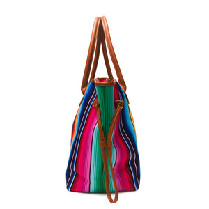 キャンバスアステカウィークエンダーバッグSerape Tribal Tote Bag Large Cheyenne Stripes Purse DOM-1141086 - Product Image 3